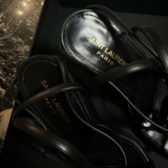 Saint Laurent Cassandra Wedge Espadrilles in Leather - Picture 3 of 15